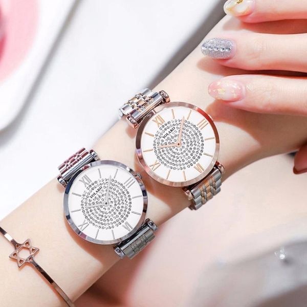 women full diamond wrist watches casual luxury ladies stainless steel quartz watch gift clock relogio feminino wristwatches, Slivery;brown
women full diamond wrist watches casual luxury ladies stainless steel quartz watch gift clock relogio feminino wristwatches, Slivery;brown