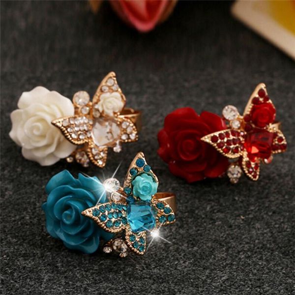 flower ring women crystal fashion party colorful jewelry trendy resin adjustable women's cluster rings, Golden;silver
flower ring women crystal fashion party colorful jewelry trendy resin adjustable women's cluster rings, Golden;silver