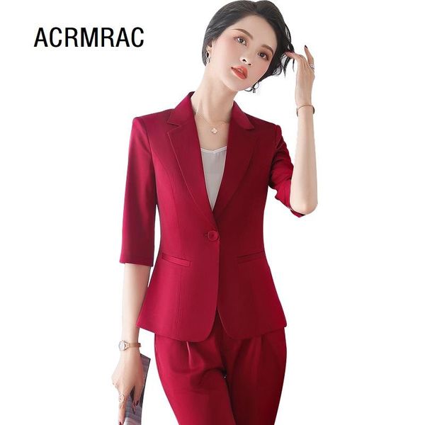 women's suits & blazers women summer half sleeve pants office lady formal work clothes woman set 857, White;black
women's suits & blazers women summer half sleeve pants office lady formal work clothes woman set 857, White;black