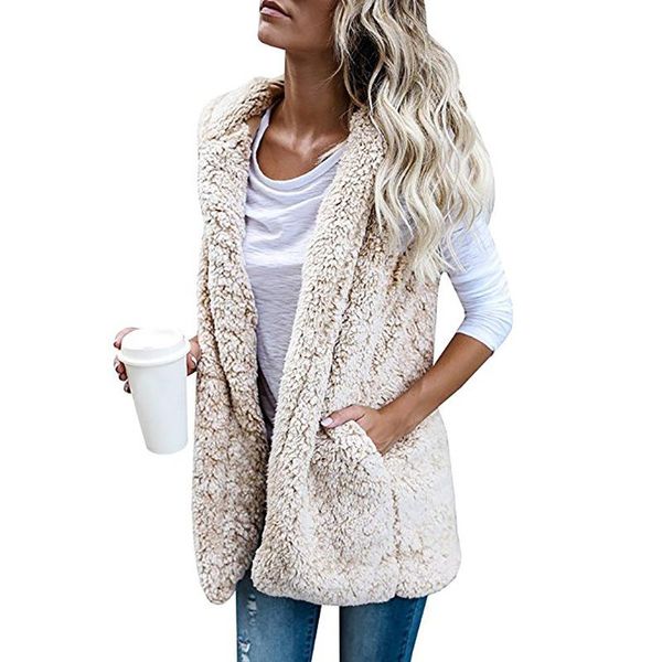 women's vests autumn women casual streetwear vest girls open stitch jacket hooded waistcoats cashmere outwear coats with pockets, Black;white
women's vests autumn women casual streetwear vest girls open stitch jacket hooded waistcoats cashmere outwear coats with pockets, Black;white