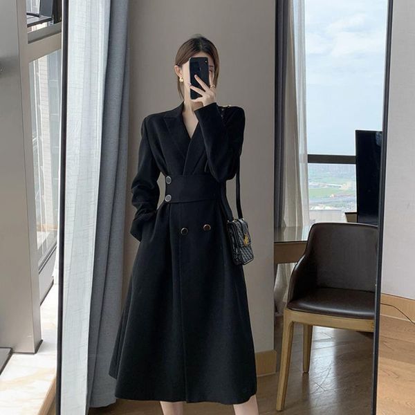 casual dresses high-end business suit dress women 2021 autumn winter waist long-sleeve collar mid-length office lady commuter, Black;gray
casual dresses high-end business suit dress women 2021 autumn winter waist long-sleeve collar mid-length office lady commuter, Black;gray
