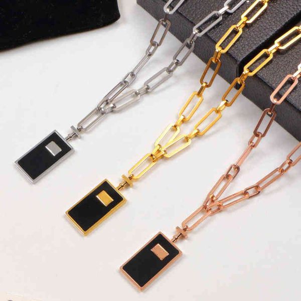 square double-sided letter long chain 18k titaniums steel sweater necklace chain 3 colors couple necklace jewelry gift, Silver
square double-sided letter long chain 18k titaniums steel sweater necklace chain 3 colors couple necklace jewelry gift, Silver
