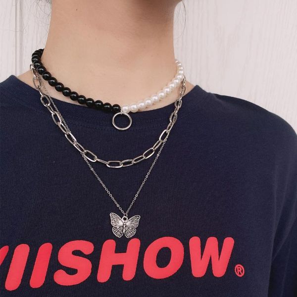 pendant necklaces jewelry fashion simple multilayer pearl necklace retro butterfly alloy female, Silver
pendant necklaces jewelry fashion simple multilayer pearl necklace retro butterfly alloy female, Silver