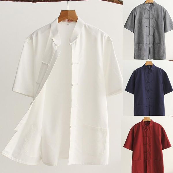 ethnic clothing cotton tang suit men summer tai chi uniform shirt blouse short sleeve traditional chinese clothes, Red
ethnic clothing cotton tang suit men summer tai chi uniform shirt blouse short sleeve traditional chinese clothes, Red