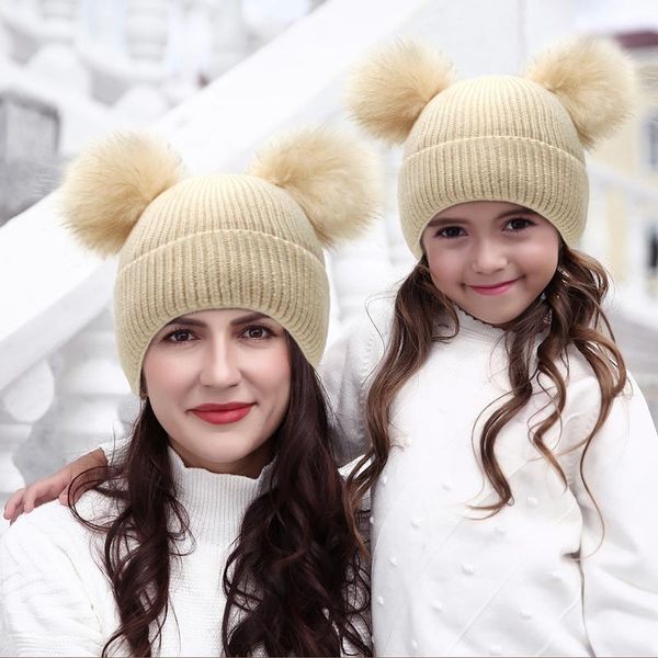 beanies hat children and women woolen cap pairs fluffy ball winter solid color with fur mother baby parent-child
beanies hat children and women woolen cap pairs fluffy ball winter solid color with fur mother baby parent-child