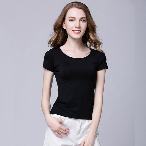 s 5xl cotton summer womens t shirts casual short sleeve o neck tees slim thin pullovers base female plus size, White
s 5xl cotton summer womens t shirts casual short sleeve o neck tees slim thin pullovers base female plus size, White