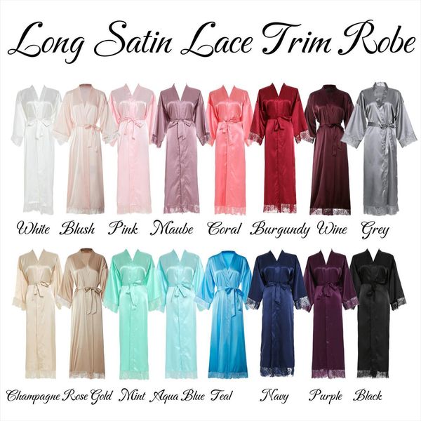 silk satin lace robes womens sleepwears bridesmaid bride wedding long robe bathrobe white, Black;red
silk satin lace robes womens sleepwears bridesmaid bride wedding long robe bathrobe white, Black;red