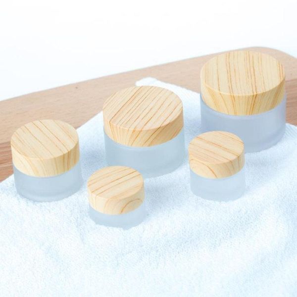 storage bottles & jars 5/10/15/30/50g frosted glass jar skin care cream refillable bottle cosmetic container with wood grain lid eye f1100
storage bottles & jars 5/10/15/30/50g frosted glass jar skin care cream refillable bottle cosmetic container with wood grain lid eye f1100