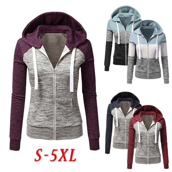 women's jackets autumn winter hooded jacket ladies fashion pocket patchwork drawstring sweatshirts women zip up hoodie long sleeve, Black;brown
women's jackets autumn winter hooded jacket ladies fashion pocket patchwork drawstring sweatshirts women zip up hoodie long sleeve, Black;brown