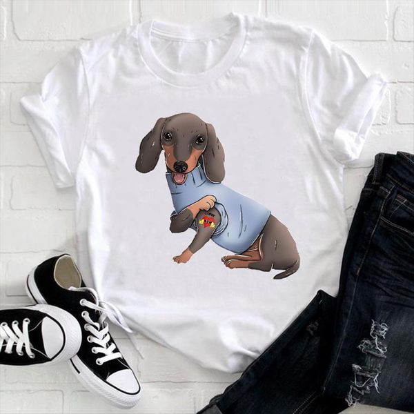 cute dog mom cartoon women short sleeve funny printing animal clothes print female tee ladies graphic t shirt, White
cute dog mom cartoon women short sleeve funny printing animal clothes print female tee ladies graphic t shirt, White