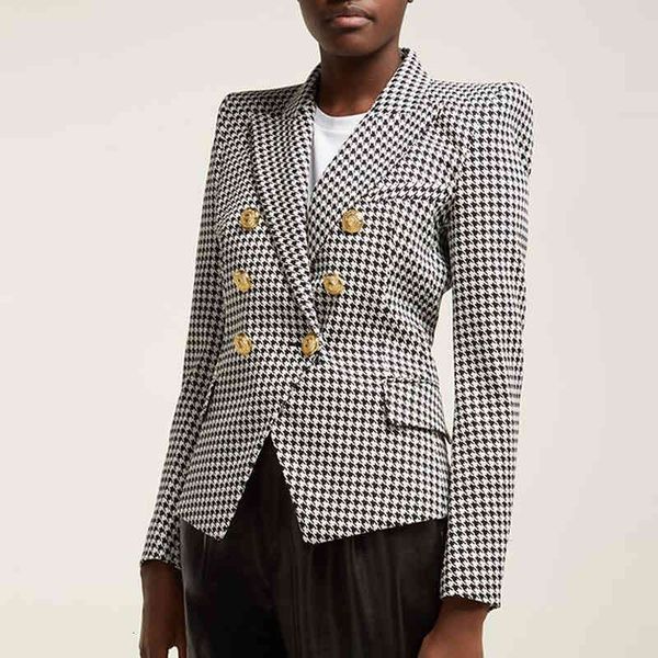 women's suits & blazers stylish runway double breasted lion buttons houndstooth career jacket orkj, White;black
women's suits & blazers stylish runway double breasted lion buttons houndstooth career jacket orkj, White;black