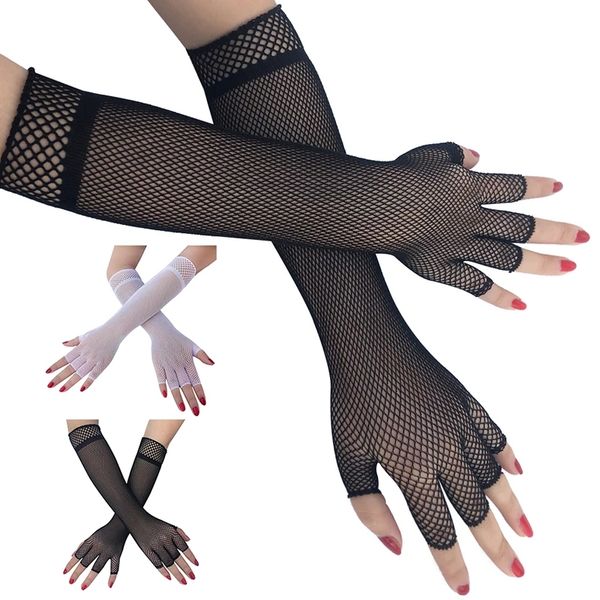 black white women fishnet elbow gloves hollow out fashion punk goth lady disco dance costume half-finger mesh gloves, Blue;gray
black white women fishnet elbow gloves hollow out fashion punk goth lady disco dance costume half-finger mesh gloves, Blue;gray
