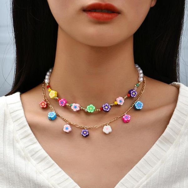 chokers bohemia geometric colorful flower pendant choker necklace for woman vintage asymmetry imitate pearl polymer clay chain, Golden;silver
chokers bohemia geometric colorful flower pendant choker necklace for woman vintage asymmetry imitate pearl polymer clay chain, Golden;silver