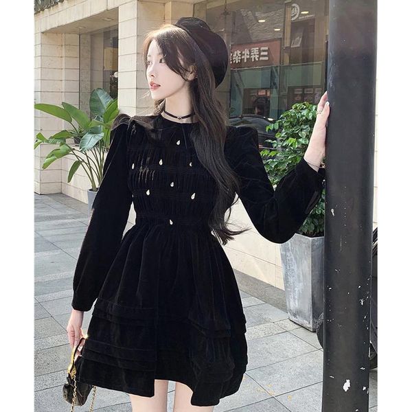 casual dresses long sleeve dress women's autumn french hepburn diamond studded temperament waist closing bubble, Black;gray
casual dresses long sleeve dress women's autumn french hepburn diamond studded temperament waist closing bubble, Black;gray