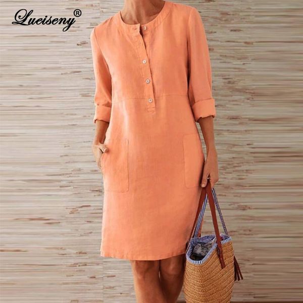 spring cotton linen dress 2021 fashion button o-neck party dresses women long sleeve pocket solid vestidos plus size casual, Black;gray
spring cotton linen dress 2021 fashion button o-neck party dresses women long sleeve pocket solid vestidos plus size casual, Black;gray
