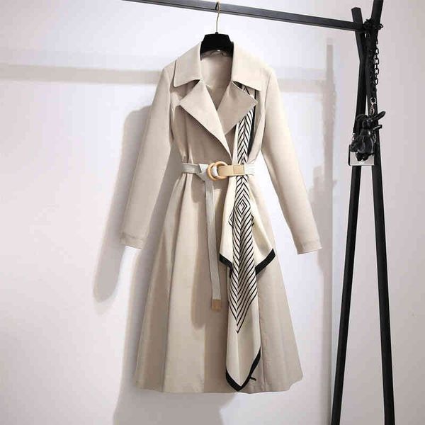 women's trench coats moda feminina windbreakers novo solto feminino longo trench coat casual cinto e temperamento fino outono roupas fe, Tan;black
women's trench coats moda feminina windbreakers novo solto feminino longo trench coat casual cinto e temperamento fino outono roupas fe, Tan;black