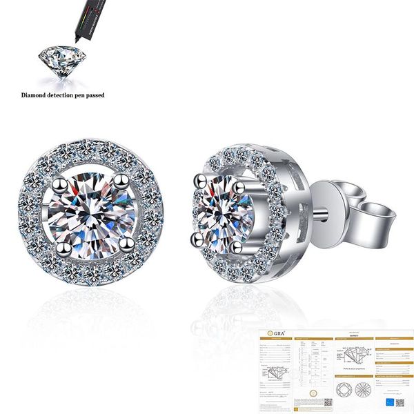stud real moissanite 100% 925 sterling silver luxury wedding bridal party anniversary d color vvs1 0.5 carat round earrings, Golden;silver
stud real moissanite 100% 925 sterling silver luxury wedding bridal party anniversary d color vvs1 0.5 carat round earrings, Golden;silver