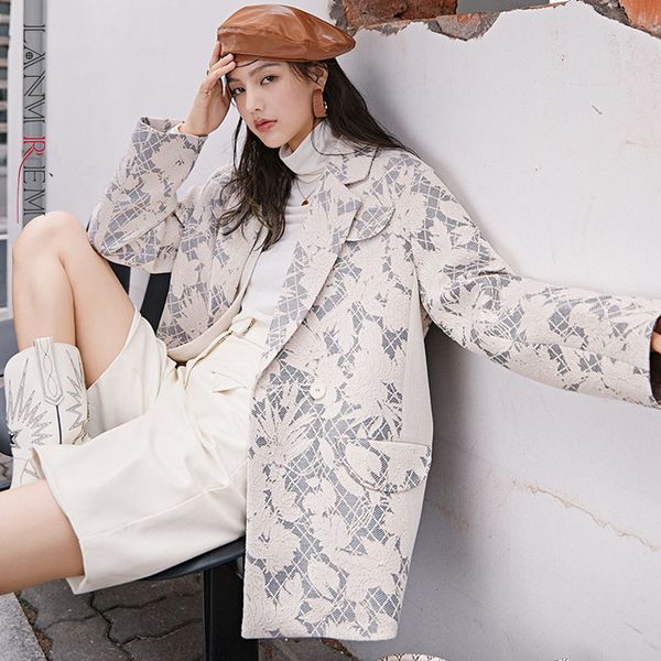 women's autumn suit coat british temperament loose causal jacquard patchwork single breasted blazers yk060 210507, White;black
women's autumn suit coat british temperament loose causal jacquard patchwork single breasted blazers yk060 210507, White;black