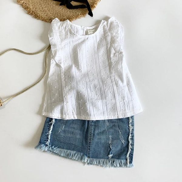 shirts baby girls summer 2021 children sleeveless white jacquard cotton blouses dt007, White;black
shirts baby girls summer 2021 children sleeveless white jacquard cotton blouses dt007, White;black