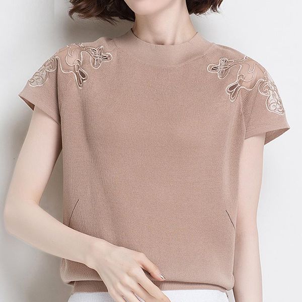 women's blouses & shirts summer women knitted blouse shirt short sleeve hollow pullover blusas mujer de moda 2021 f82, White
women's blouses & shirts summer women knitted blouse shirt short sleeve hollow pullover blusas mujer de moda 2021 f82, White