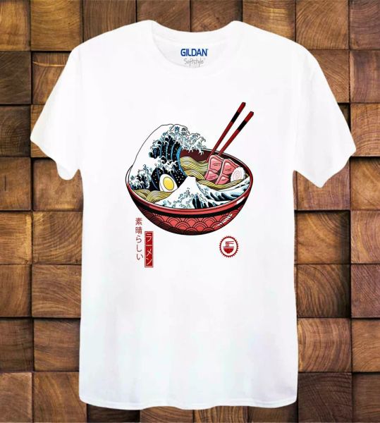 the great wave off kanagawa ramen breakfast ladies/men's t shirt 898, White;black
the great wave off kanagawa ramen breakfast ladies/men's t shirt 898, White;black
