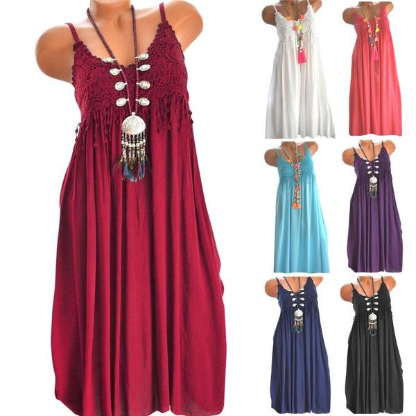 casual dresses women's lace hollow sleeveless loose spaghetti trap tunic dress women plus size woman party night, Black;gray
casual dresses women's lace hollow sleeveless loose spaghetti trap tunic dress women plus size woman party night, Black;gray