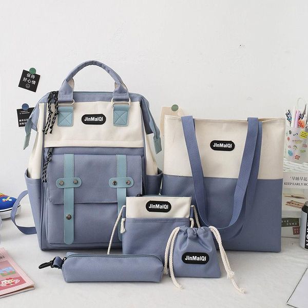 pcs/set bags for school teenage girl student backpack women nylon patchwork middle high schoolbag back pack 2021 composite bag
pcs/set bags for school teenage girl student backpack women nylon patchwork middle high schoolbag back pack 2021 composite bag