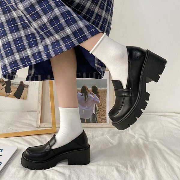 dress shoes women oxford high heels platform round toe slip on boat pumps lolita girls thick sole loafer 9134l, Black
dress shoes women oxford high heels platform round toe slip on boat pumps lolita girls thick sole loafer 9134l, Black