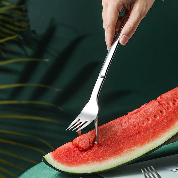 forks multi-purpose 304 stainless steel watermelon fruit cutting fork can be cut creative design portable tableware 2pcs
forks multi-purpose 304 stainless steel watermelon fruit cutting fork can be cut creative design portable tableware 2pcs