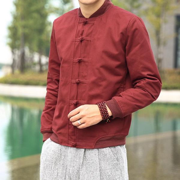 men's casual shirts autumn chinese style long sleeve button baseball collar tang coat jacket men, White;black
men's casual shirts autumn chinese style long sleeve button baseball collar tang coat jacket men, White;black