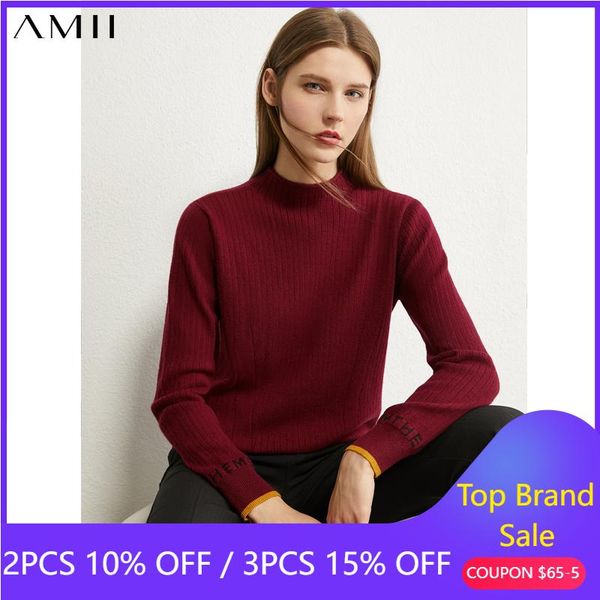 women's sweaters amii minimalism winter for women elegant mock neck solid knitted lady casual warm pullover female sweater 12060079, White;black
women's sweaters amii minimalism winter for women elegant mock neck solid knitted lady casual warm pullover female sweater 12060079, White;black