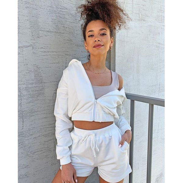 propcm tracksuits autumn 2pcs sports clothing suit casual womens girls zipper sweater hoodie long sleeve hoodies+high wait short sets, Gray
propcm tracksuits autumn 2pcs sports clothing suit casual womens girls zipper sweater hoodie long sleeve hoodies+high wait short sets, Gray