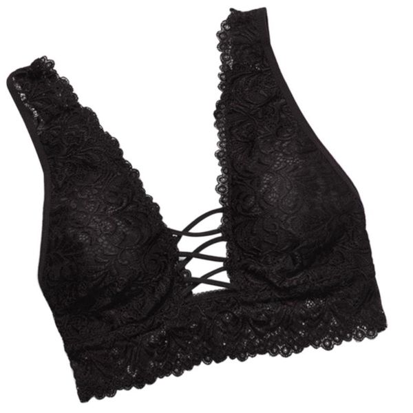 bras lingerie women bra wirenylon bralette tank back cross camisoles underwear brassiere breathable lace solid deep v, Red;black
bras lingerie women bra wirenylon bralette tank back cross camisoles underwear brassiere breathable lace solid deep v, Red;black