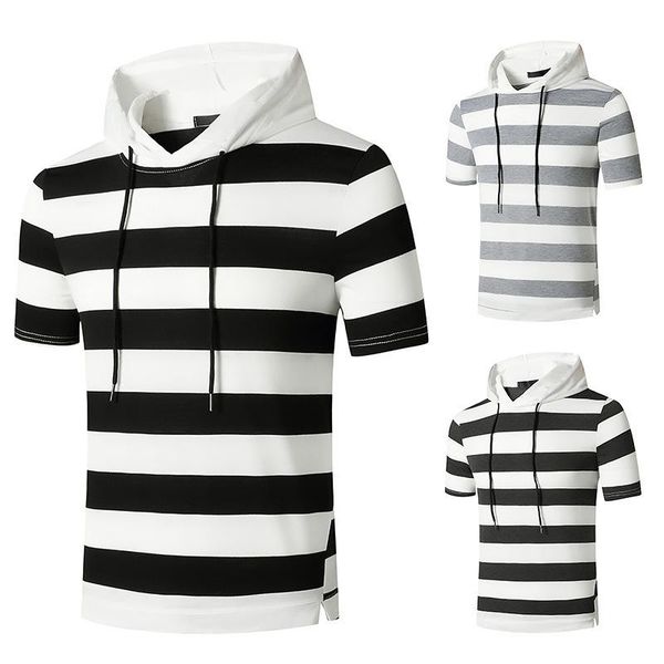 men's t-shirts casual t-shirt outdoor daily hooded striped sports short-sleeved, White;black
men's t-shirts casual t-shirt outdoor daily hooded striped sports short-sleeved, White;black