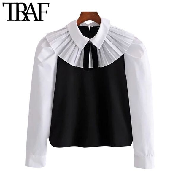 women sweet fashion with bow tied pleated patchwork blouses vintage long sleeve female shirts blusas chic 210507, White
women sweet fashion with bow tied pleated patchwork blouses vintage long sleeve female shirts blusas chic 210507, White