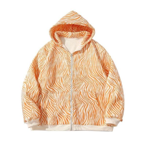 men's jackets full zebra stripe print streetwear zipper hooded fleece sweatshirts harajuku coat fashion hip hop casual men autumn, Black;brown
men's jackets full zebra stripe print streetwear zipper hooded fleece sweatshirts harajuku coat fashion hip hop casual men autumn, Black;brown