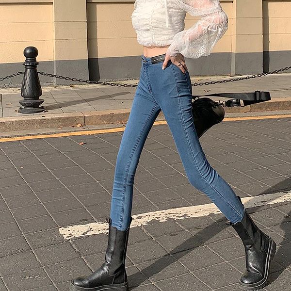 women's jeans all-match temperament 2021 fall slim stretch leggings label korean fashion clothing, Blue
women's jeans all-match temperament 2021 fall slim stretch leggings label korean fashion clothing, Blue