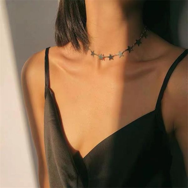 chokers boho women chocker gold color chain star choker necklace handmade party jewelry collana kolye bijoux collares summer gift, Golden;silver
chokers boho women chocker gold color chain star choker necklace handmade party jewelry collana kolye bijoux collares summer gift, Golden;silver