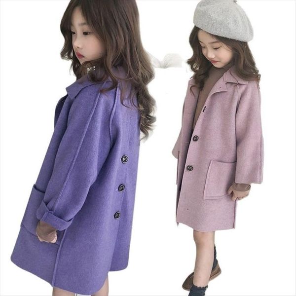 winter woolen jacket for girl korean version double sided synthesis fashion coat mid length casual childrens clothing, Blue;gray
winter woolen jacket for girl korean version double sided synthesis fashion coat mid length casual childrens clothing, Blue;gray