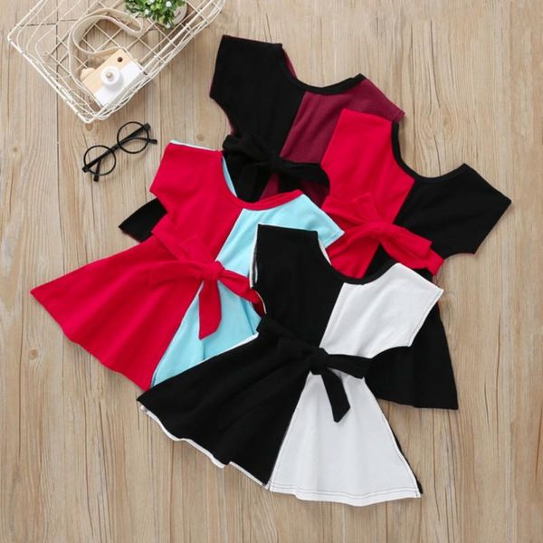 fashion patchwork children baby girls summer dress kids girl short sleeve cotton cute dresses clothing with bow belt girl's, Red;yellow
fashion patchwork children baby girls summer dress kids girl short sleeve cotton cute dresses clothing with bow belt girl's, Red;yellow