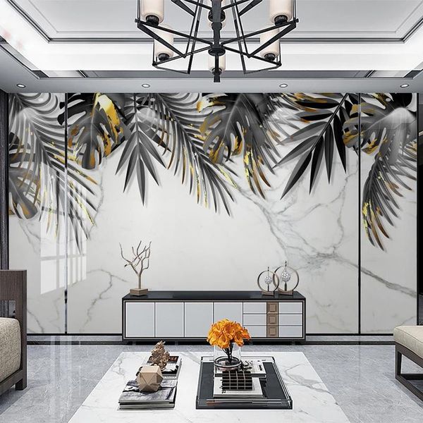 wallpapers custom self-adhesive waterproof mural wallpaper modern 3d abstract tropical rainforest plant leaf fresco living room stickers
wallpapers custom self-adhesive waterproof mural wallpaper modern 3d abstract tropical rainforest plant leaf fresco living room stickers