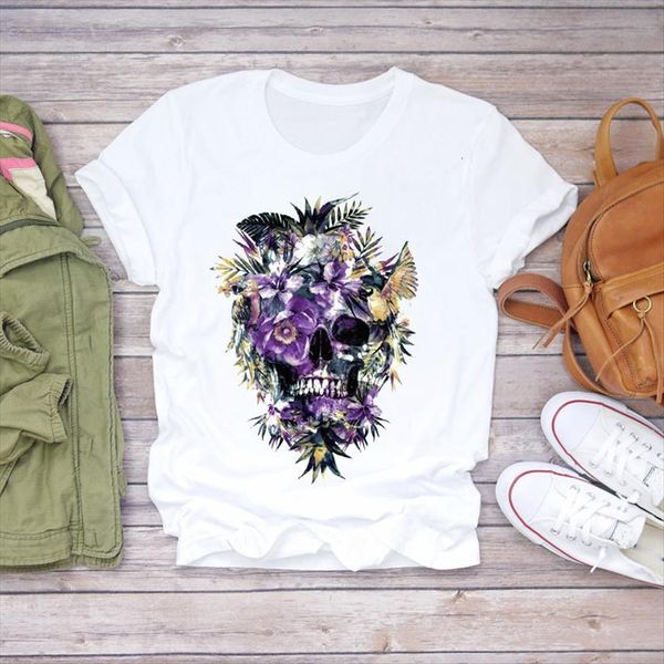watercolor skull camisas mujer women t shirts halloween 90s print womens graphic ladies female tee, White
watercolor skull camisas mujer women t shirts halloween 90s print womens graphic ladies female tee, White