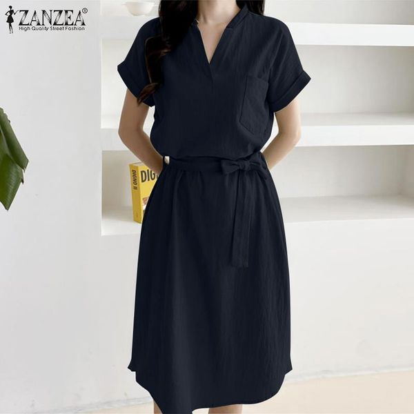 casual dresses vintage work ol mini vestidos zanzea women solid sundress v neck short dress summer belted maxi kaftan female robe, Black;gray
casual dresses vintage work ol mini vestidos zanzea women solid sundress v neck short dress summer belted maxi kaftan female robe, Black;gray