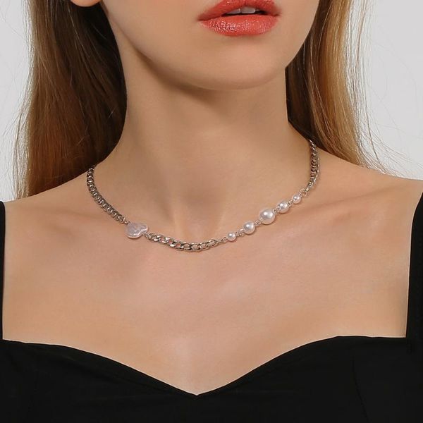 chokers fashion silver color chain choker necklace women simulated pearl jewelry heart necklaces for bijoux femme chunky, Golden;silver
chokers fashion silver color chain choker necklace women simulated pearl jewelry heart necklaces for bijoux femme chunky, Golden;silver