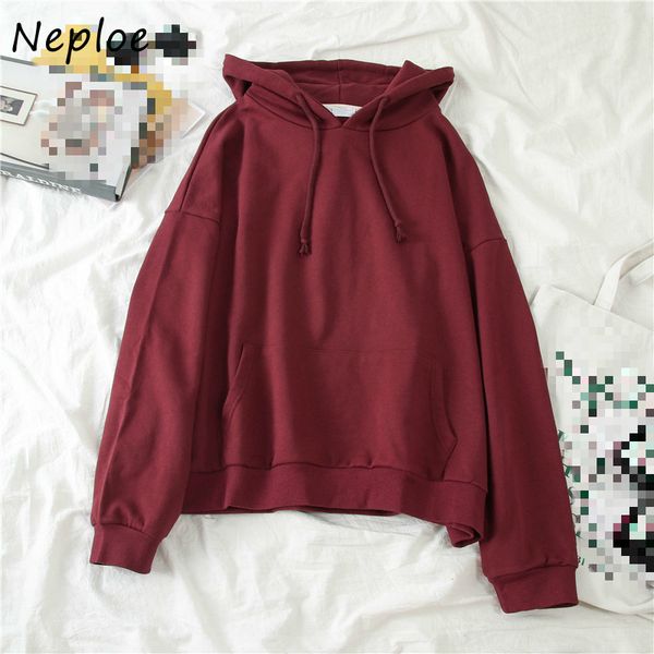 neploe drop-shoulder hoodies female autumn new korean loose hooded solid simple women casual long sleeve 82063 210423, Black
neploe drop-shoulder hoodies female autumn new korean loose hooded solid simple women casual long sleeve 82063 210423, Black