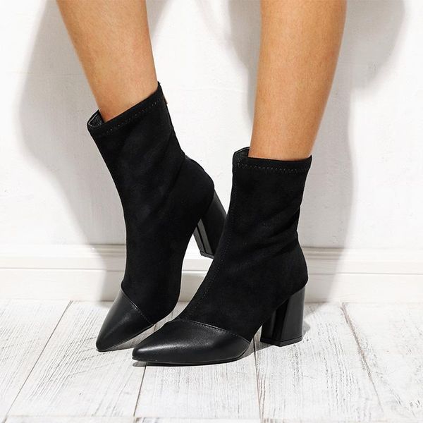 boots womens warm ankle autumn woman suede zip female pointed toe thick heel elegant short ladies chunky shoes, Black
boots womens warm ankle autumn woman suede zip female pointed toe thick heel elegant short ladies chunky shoes, Black