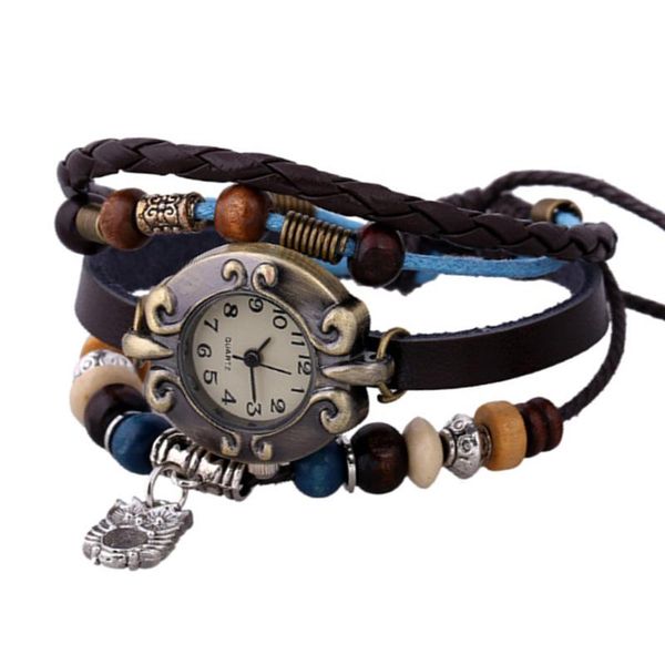 wristwatches pure leather bracelet watch vintage simple couple gift, Slivery;brown
wristwatches pure leather bracelet watch vintage simple couple gift, Slivery;brown