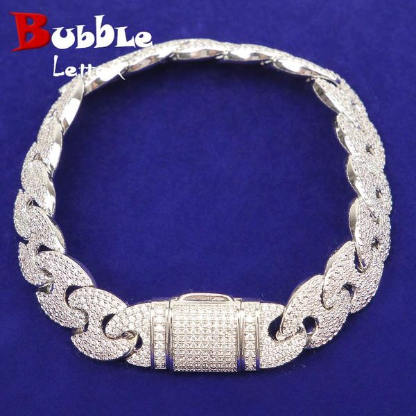 link, chain solid back bracelet silver color copper material men's hip hop jewelry, Black
link, chain solid back bracelet silver color copper material men's hip hop jewelry, Black