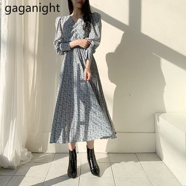 gaganight women pleated long dress v neck drawstring puff sleeve slim elegant lady vestido retro floral chiffon dresses summer 210519, Black;gray
gaganight women pleated long dress v neck drawstring puff sleeve slim elegant lady vestido retro floral chiffon dresses summer 210519, Black;gray