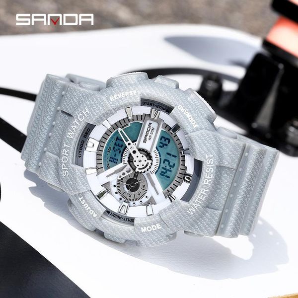 wristwatches sanda selling sport women men digital watches doul display led electronic watch fashion trend personalized clock, Slivery;brown
wristwatches sanda selling sport women men digital watches doul display led electronic watch fashion trend personalized clock, Slivery;brown